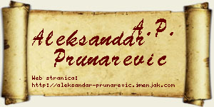 Aleksandar Prunarević vizit kartica